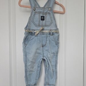 OshKosh B'gosh Light Blue Kids Overalls with Silver Details